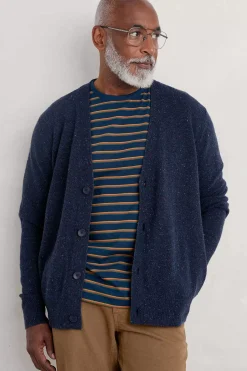 Men Seasalt Cornwall Men's Cleer Lambswool Blend Cardigan