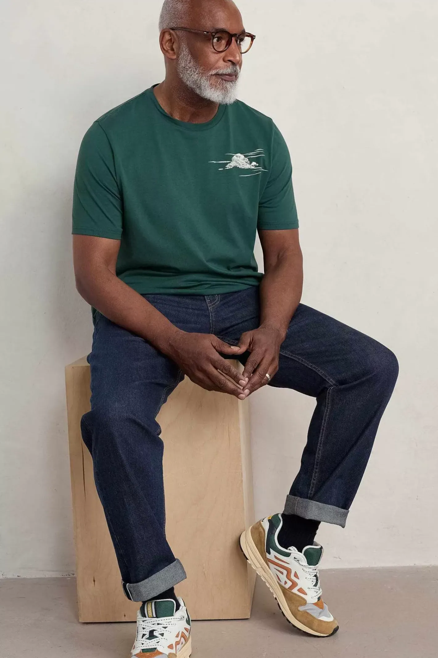 Men Seasalt Cornwall Men's Downsouse Organic Cotton T-Shirt