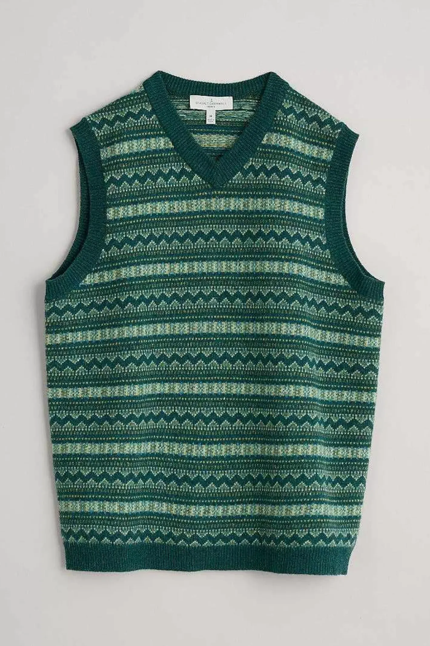 Men Seasalt Cornwall Men's Fair Isle Walt Vest