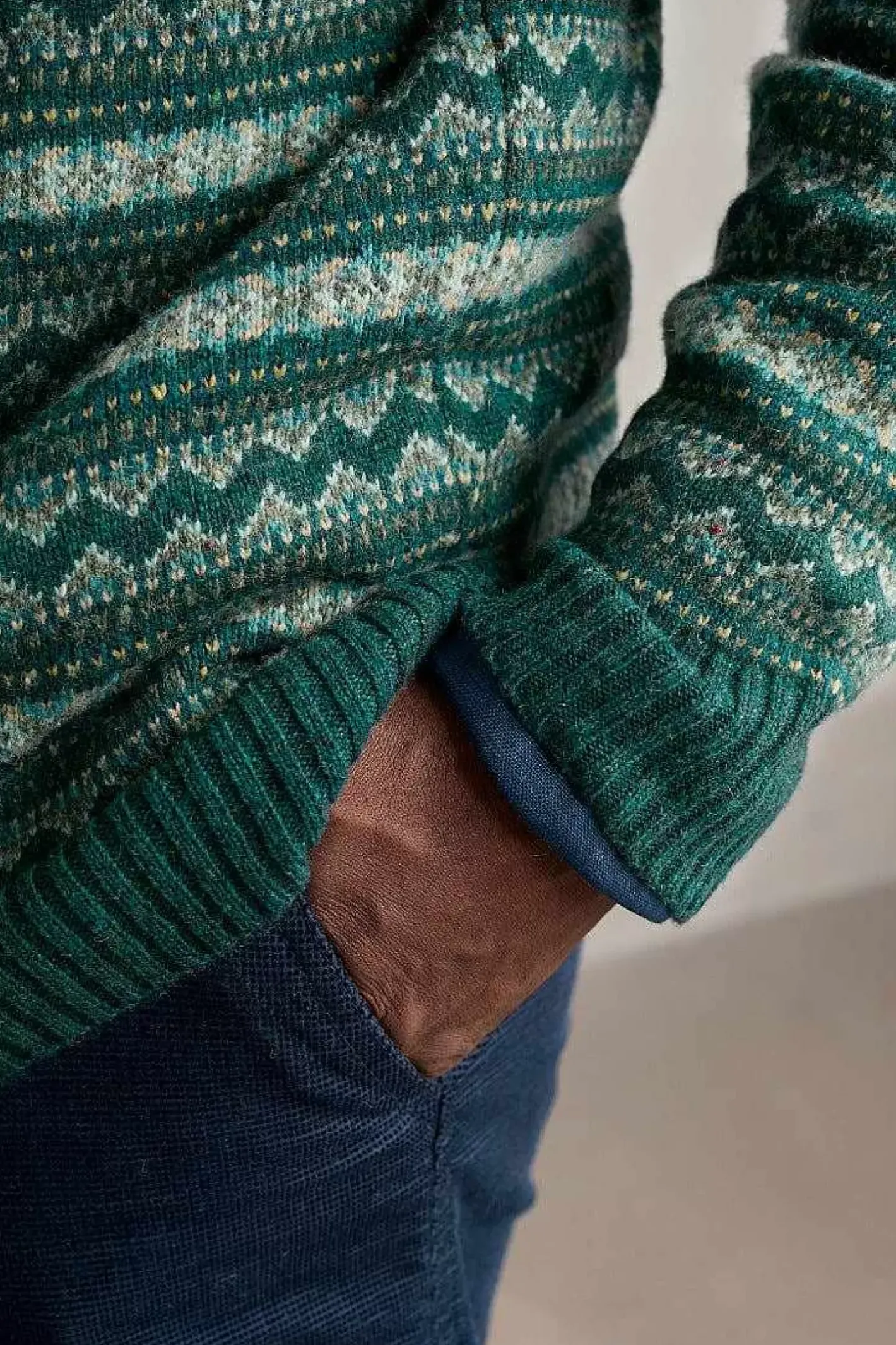 Men Seasalt Cornwall Men's Layline Fair Isle Jumper
