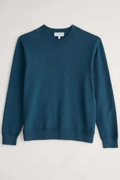 Men Seasalt Cornwall Men's Mainbrace Organic Cotton V-Neck Jumper