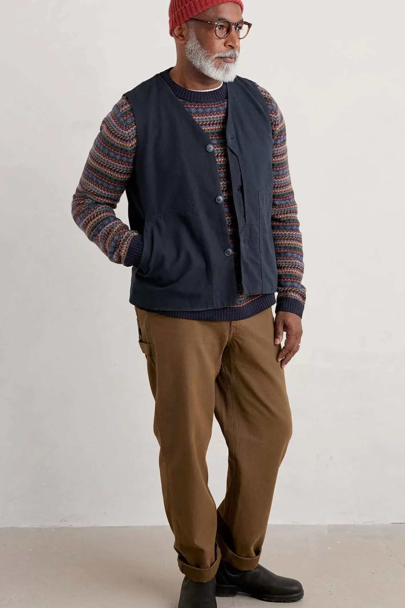 Men Seasalt Cornwall Men's Polventon Fair Isle Jumper