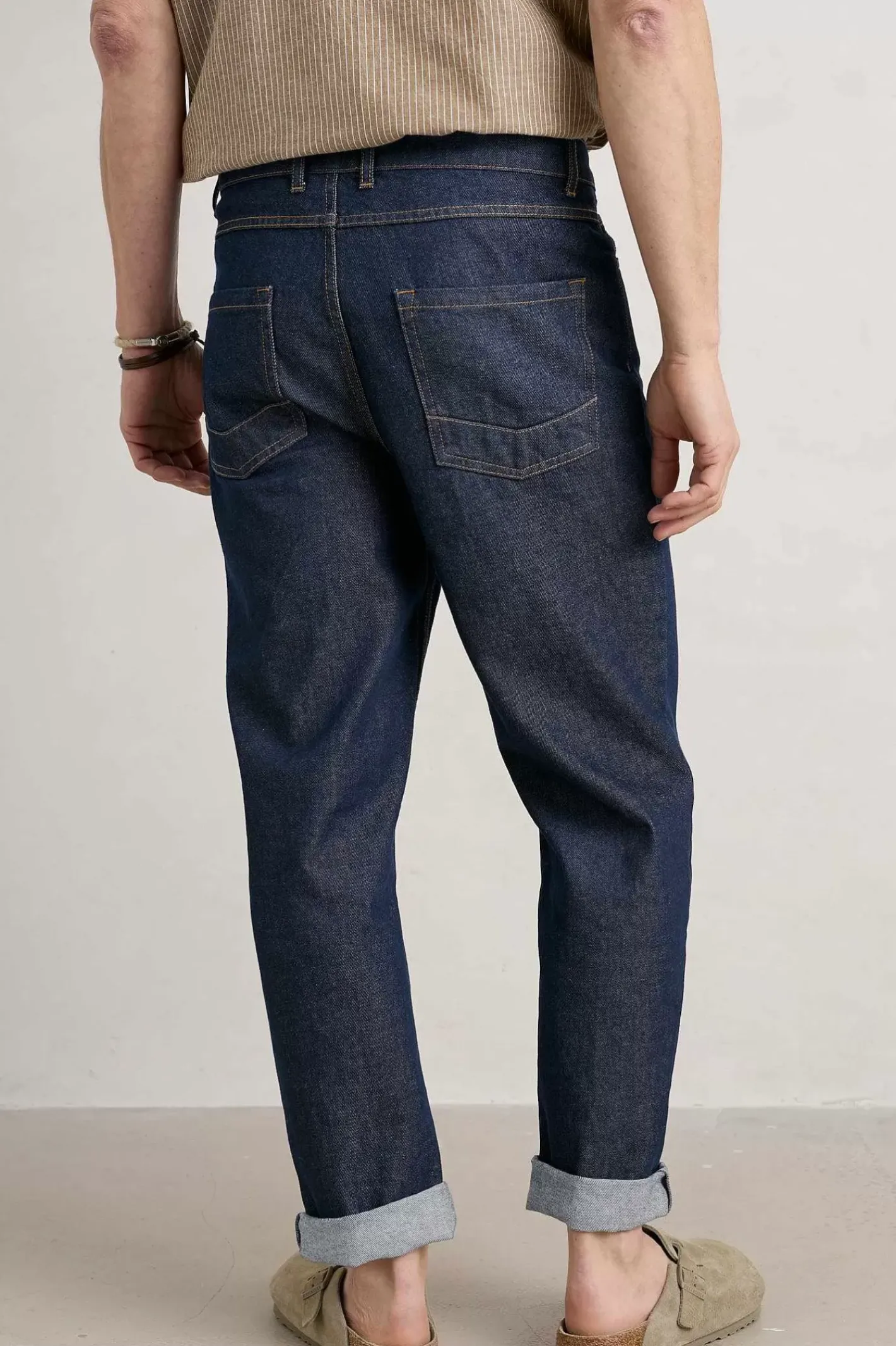 Men Seasalt Cornwall Men's Steersman Organic Cotton Straight Leg Jeans