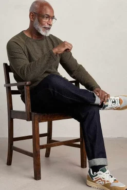 Men Seasalt Cornwall Men's Venton Striped Long Sleeve Top