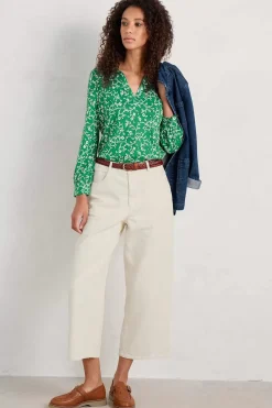 Women Seasalt Cornwall Misty Sky Organic Cotton Shirt