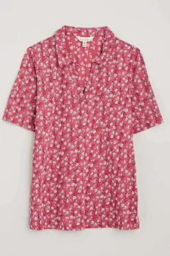 Women Seasalt Cornwall Misty Sky Short Sleeve Jersey Shirt