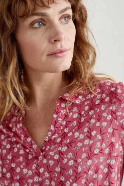 Women Seasalt Cornwall Misty Sky Short Sleeve Jersey Shirt