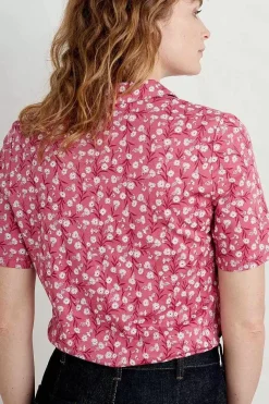 Women Seasalt Cornwall Misty Sky Short Sleeve Jersey Shirt