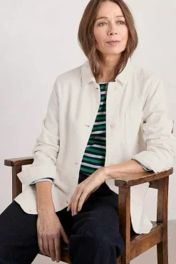 Women Seasalt Cornwall Nancothan Long Organic Cotton Jacket