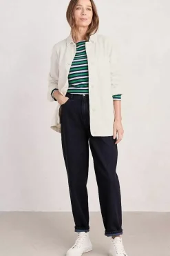 Women Seasalt Cornwall Nancothan Long Organic Cotton Jacket