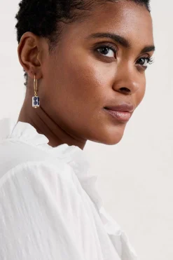 Women Seasalt Cornwall Noon Moor Ceramic Bead Drop Earrings