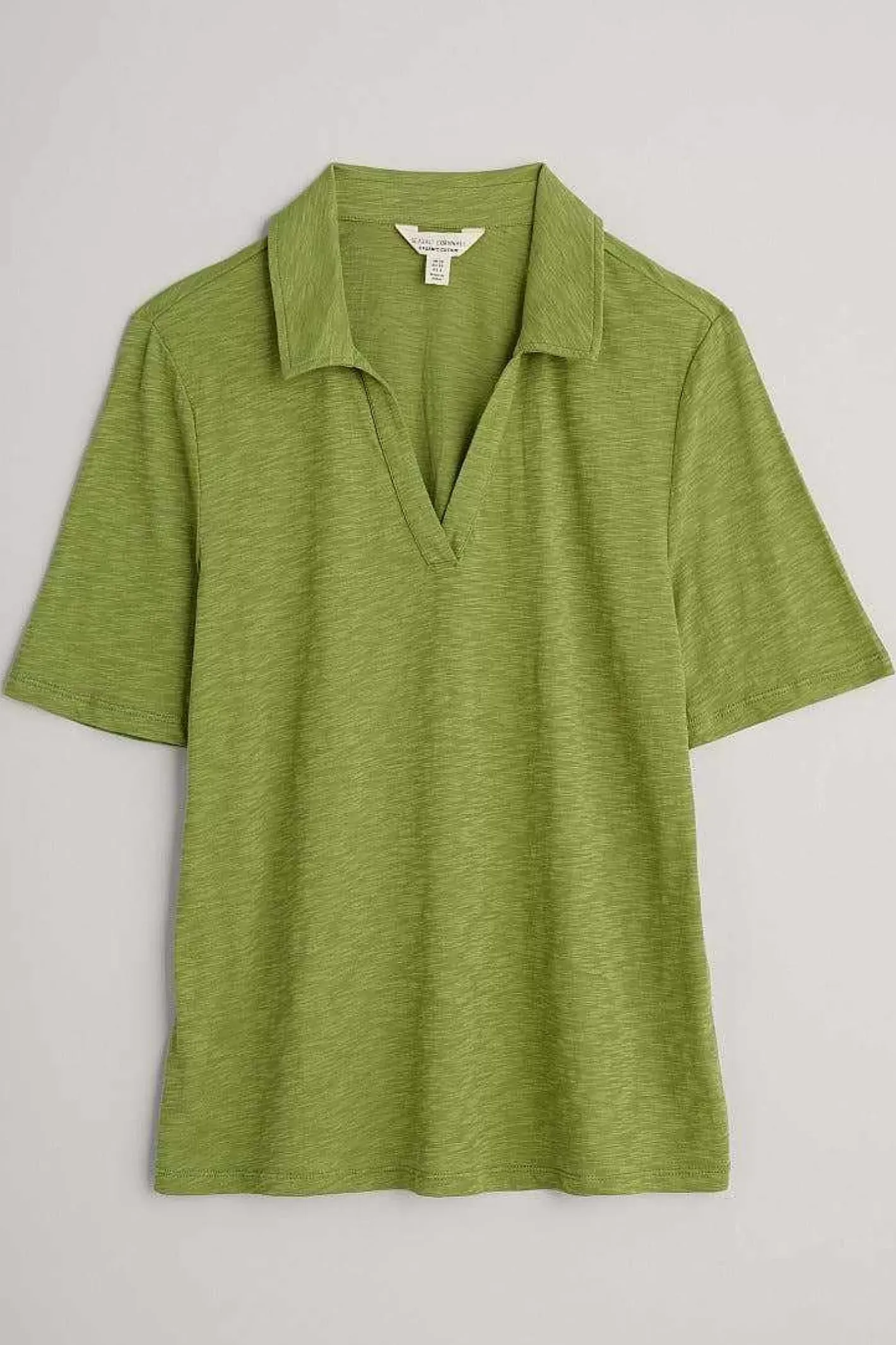 Women Seasalt Cornwall Owles Point Short Sleeve V-Neck Jersey Shirt