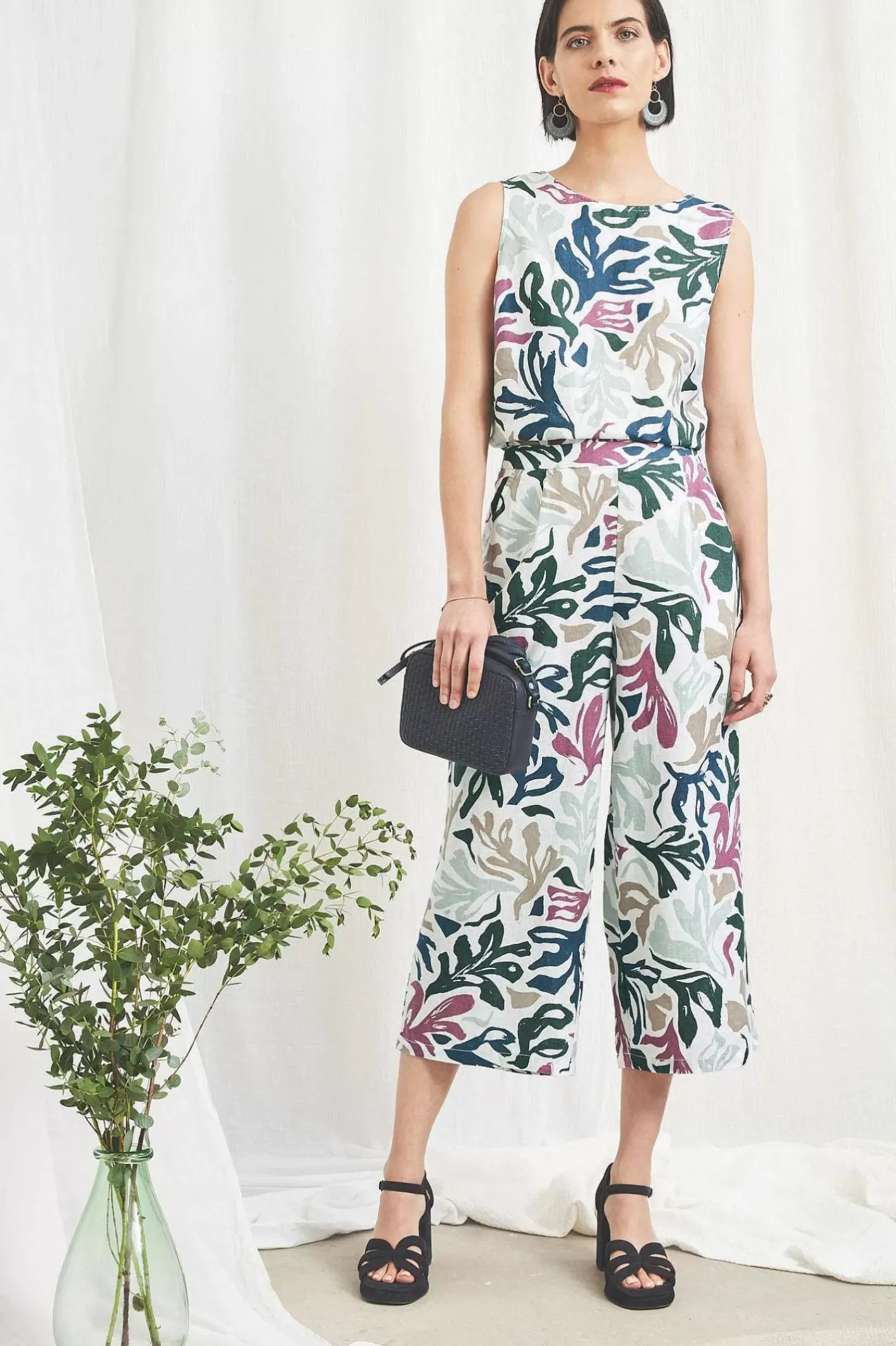 Women Seasalt Cornwall Peaceful Haven Linen Culottes