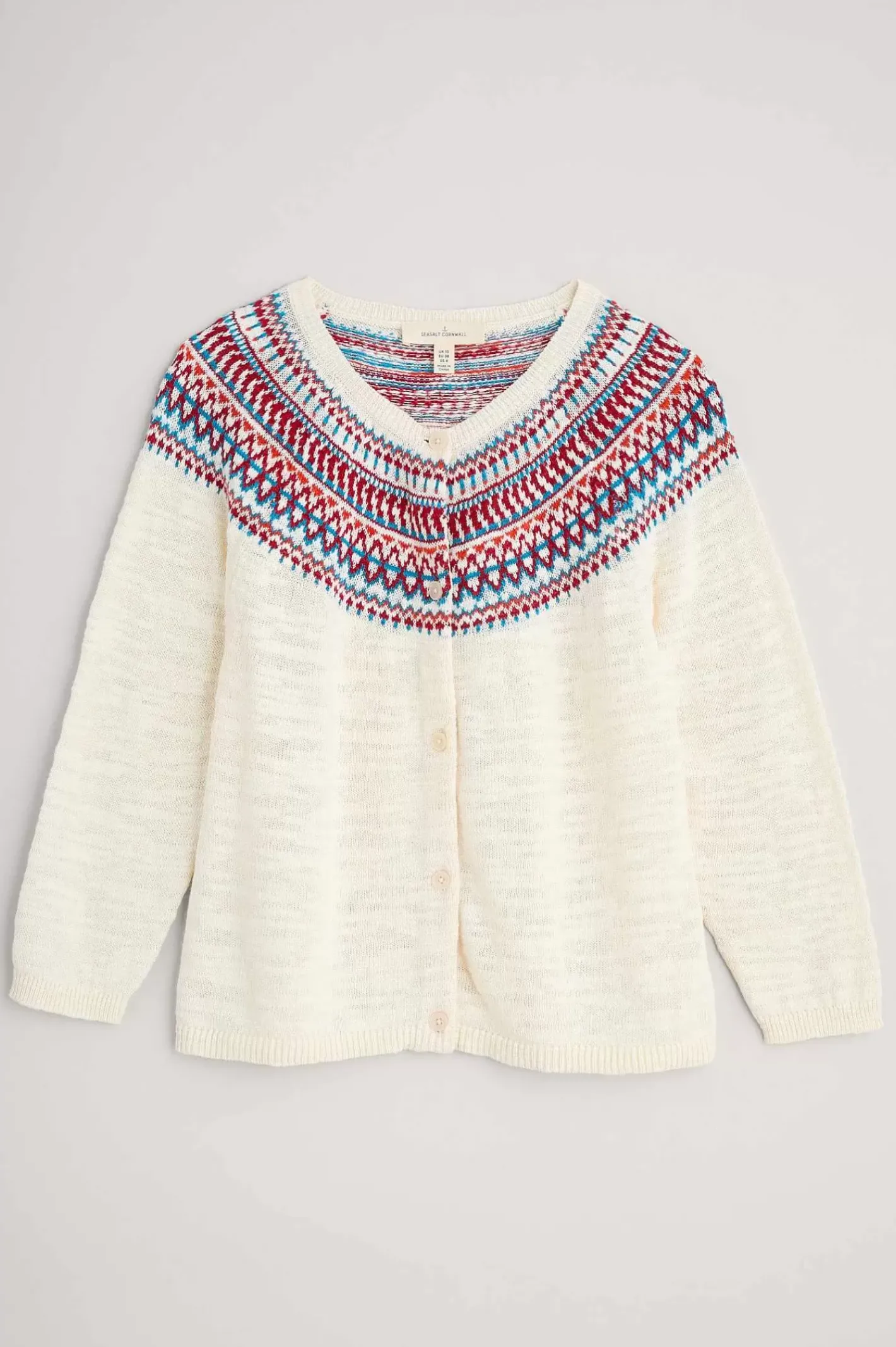 Women Seasalt Cornwall Penvoose Fair Isle Cardigan