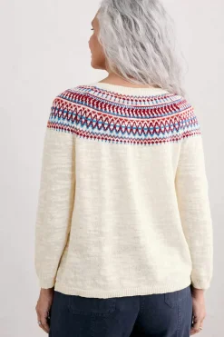 Women Seasalt Cornwall Penvoose Fair Isle Cardigan