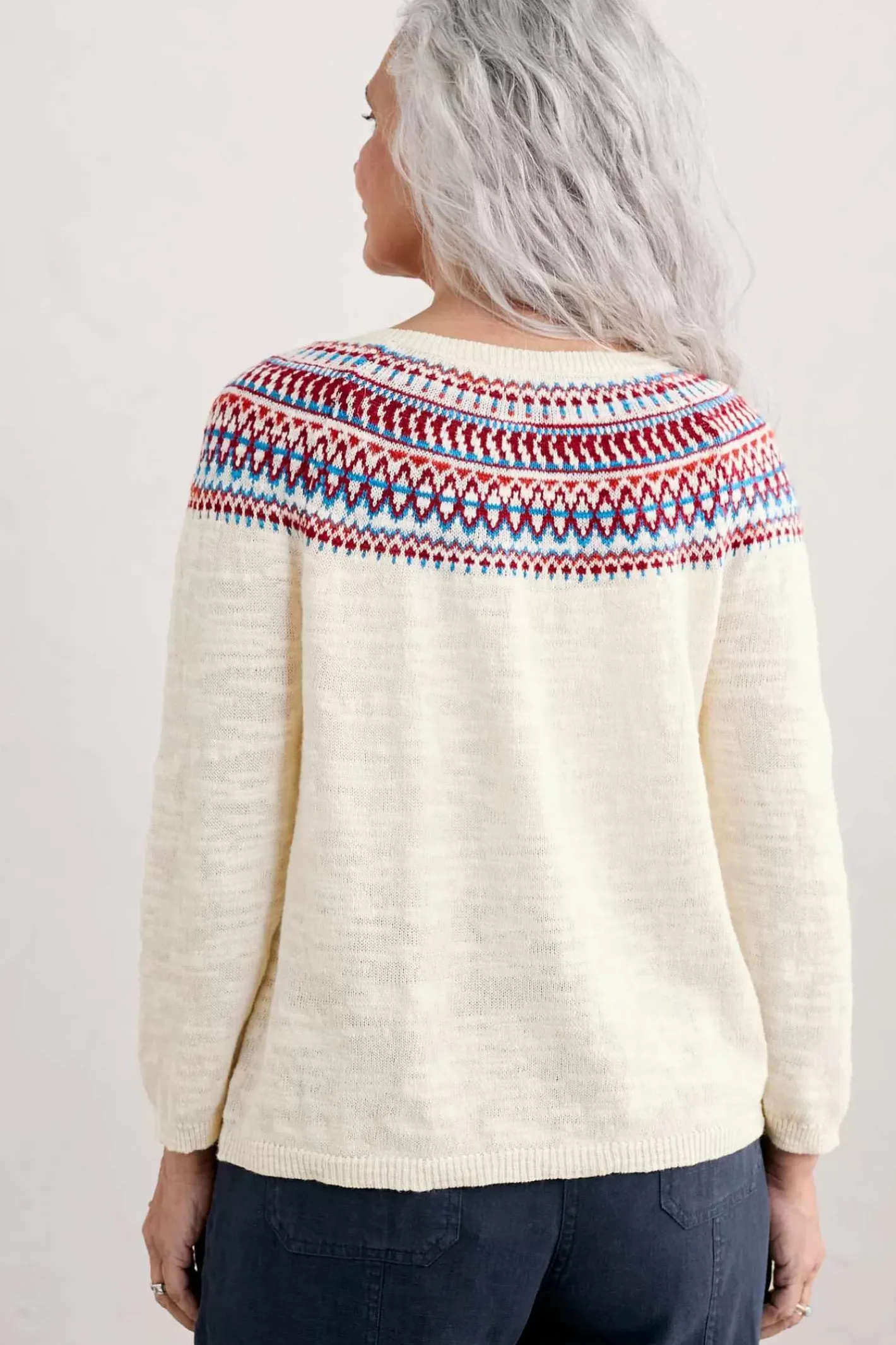 Women Seasalt Cornwall Penvoose Fair Isle Cardigan