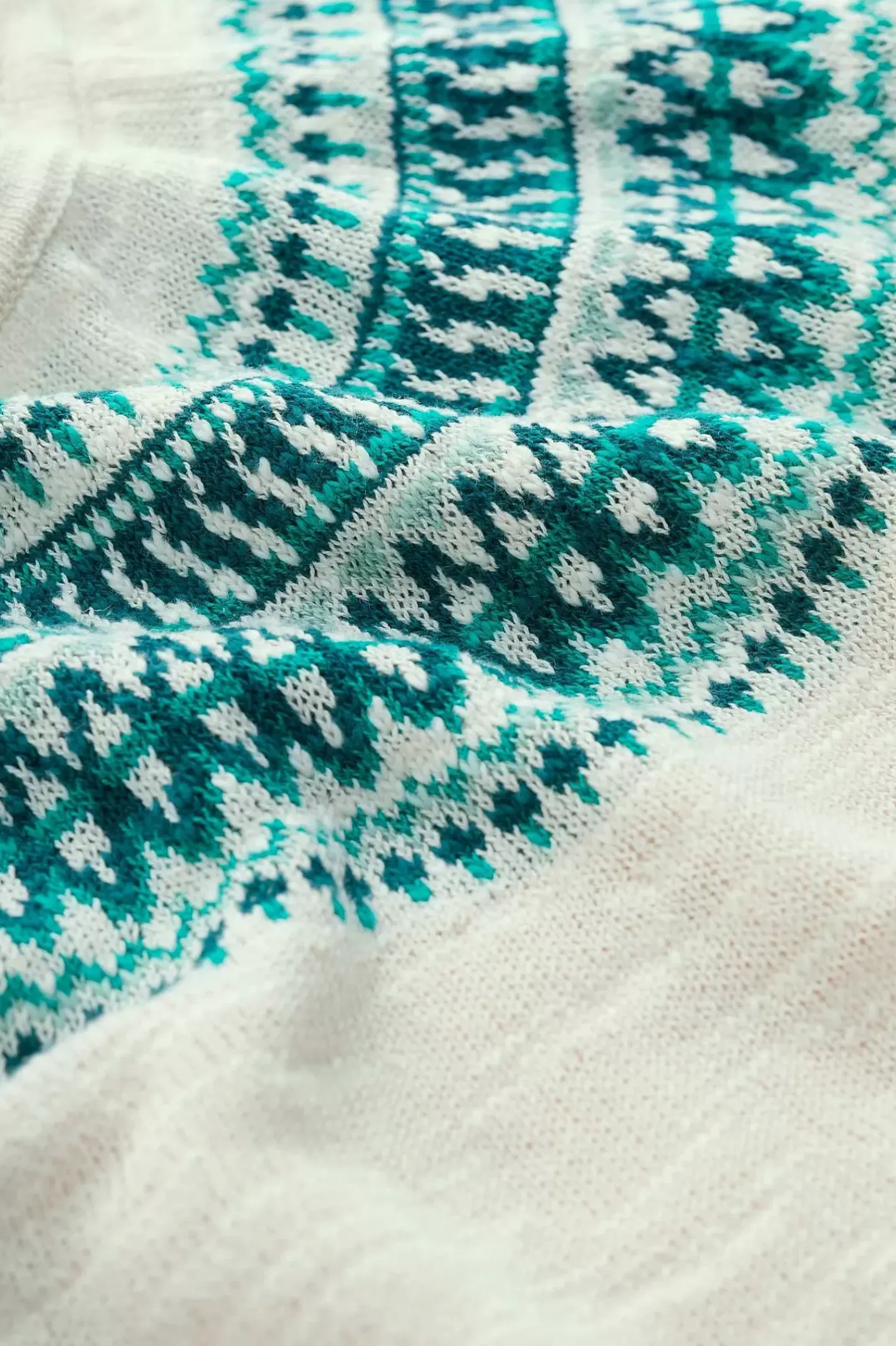 Women Seasalt Cornwall Penvoose Three Quarter Sleeve Fair Isle Jumper