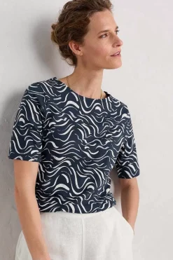 Women Seasalt Cornwall Poisson Jersey Top (Gots)
