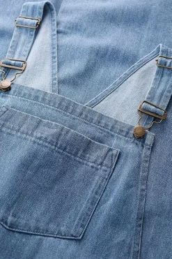 Women Seasalt Cornwall Porthallow Cove Wide Leg Denim Dungaree