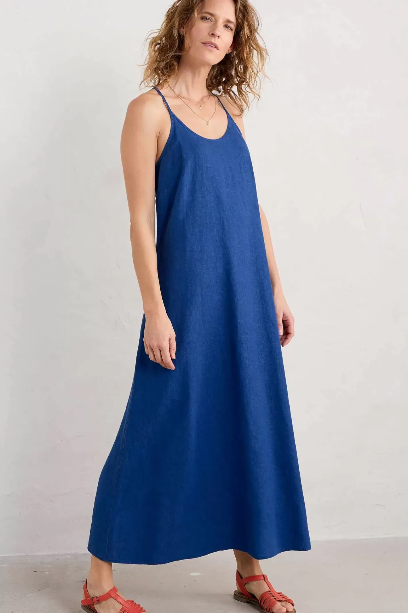 Women Seasalt Cornwall River Fowey Sleeveless Linen Dress