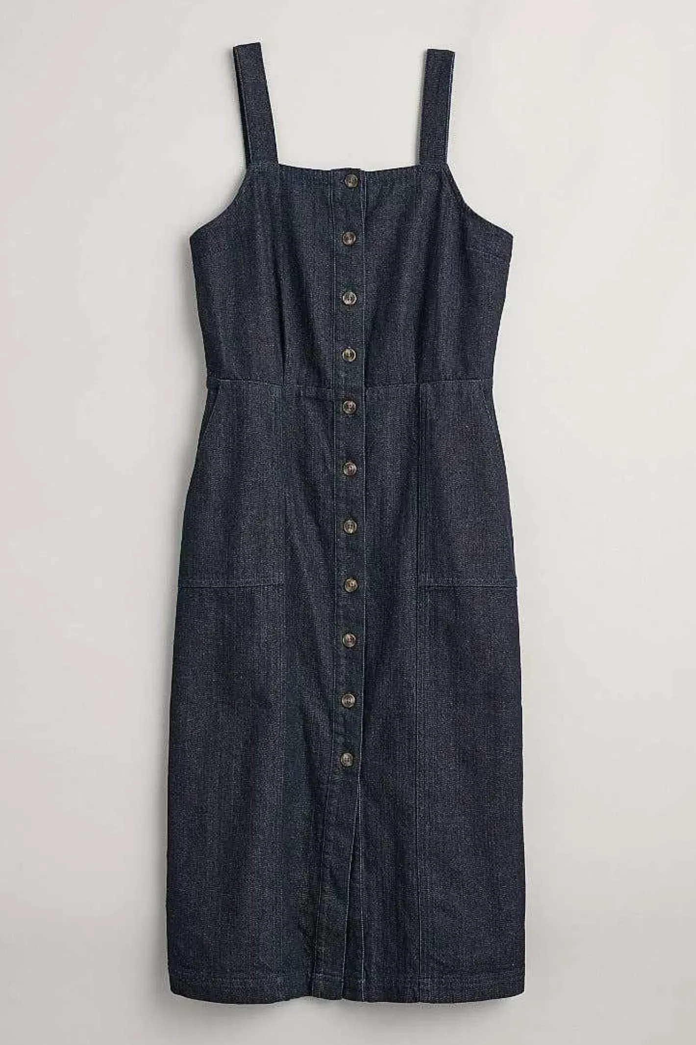 Women Seasalt Cornwall River Rock Midi Pinafore Dress