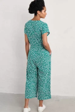 Women Seasalt Cornwall Rose Trellis Wide Leg Jumpsuit