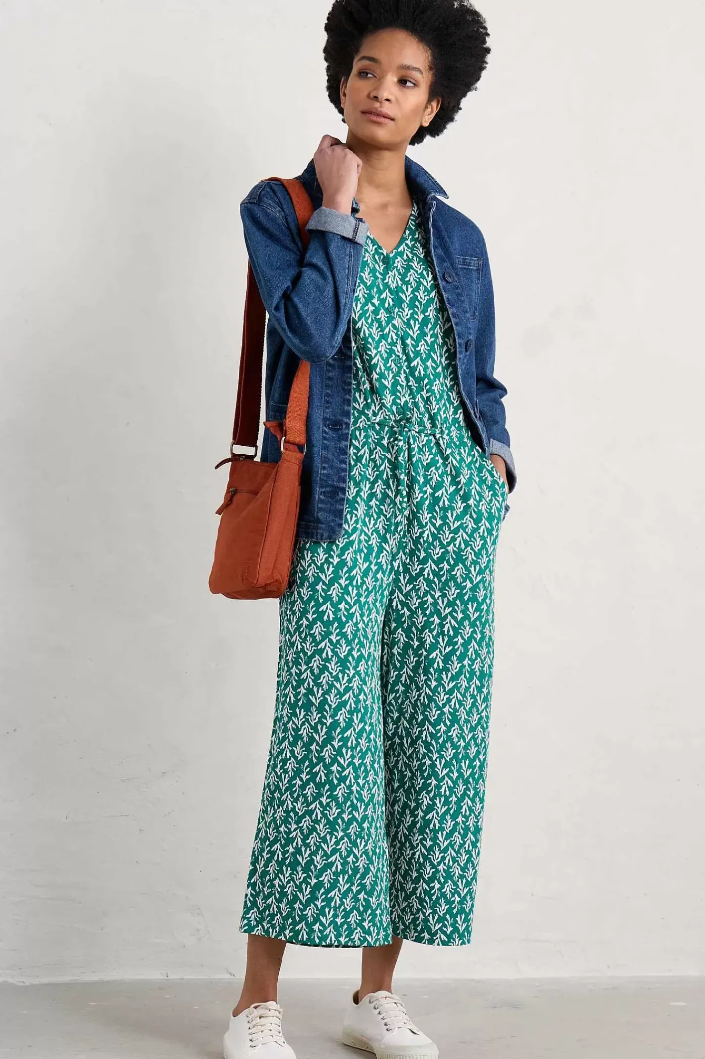 Women Seasalt Cornwall Rose Trellis Wide Leg Jumpsuit