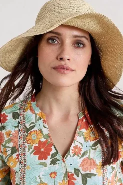 Women Seasalt Cornwall Sculpture Garden Wide Brim Sunhat