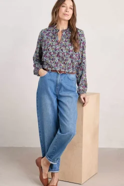 Women Seasalt Cornwall Sea Flow Printed Top