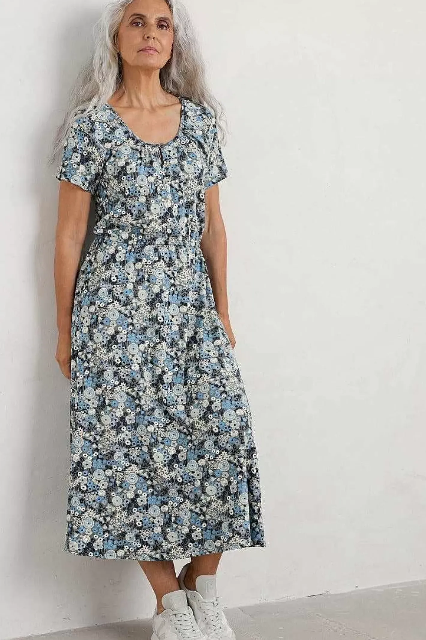 Women Seasalt Cornwall Sea Studio Short Sleeve Dress
