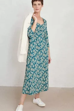 Women Seasalt Cornwall Secret Cove 3/4 Sleeve Midi Dress