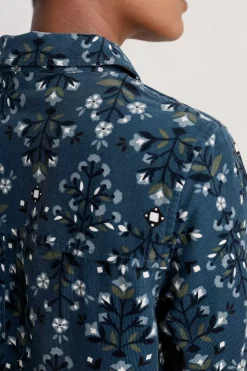 Women Seasalt Cornwall Sky Sketch Needlecord Tunic