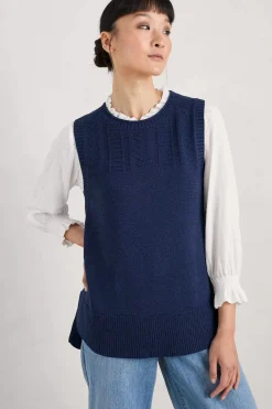 Women Seasalt Cornwall Smallcombe Organic Cotton Knitted Vest (Gots)