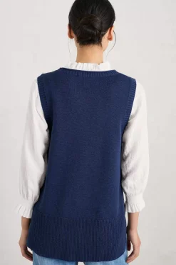 Women Seasalt Cornwall Smallcombe Organic Cotton Knitted Vest (Gots)