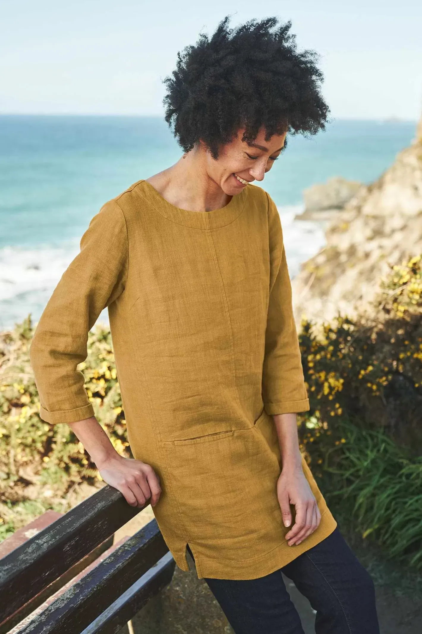Women Seasalt Cornwall St Agnes Clay Ramie-Blend Tunic