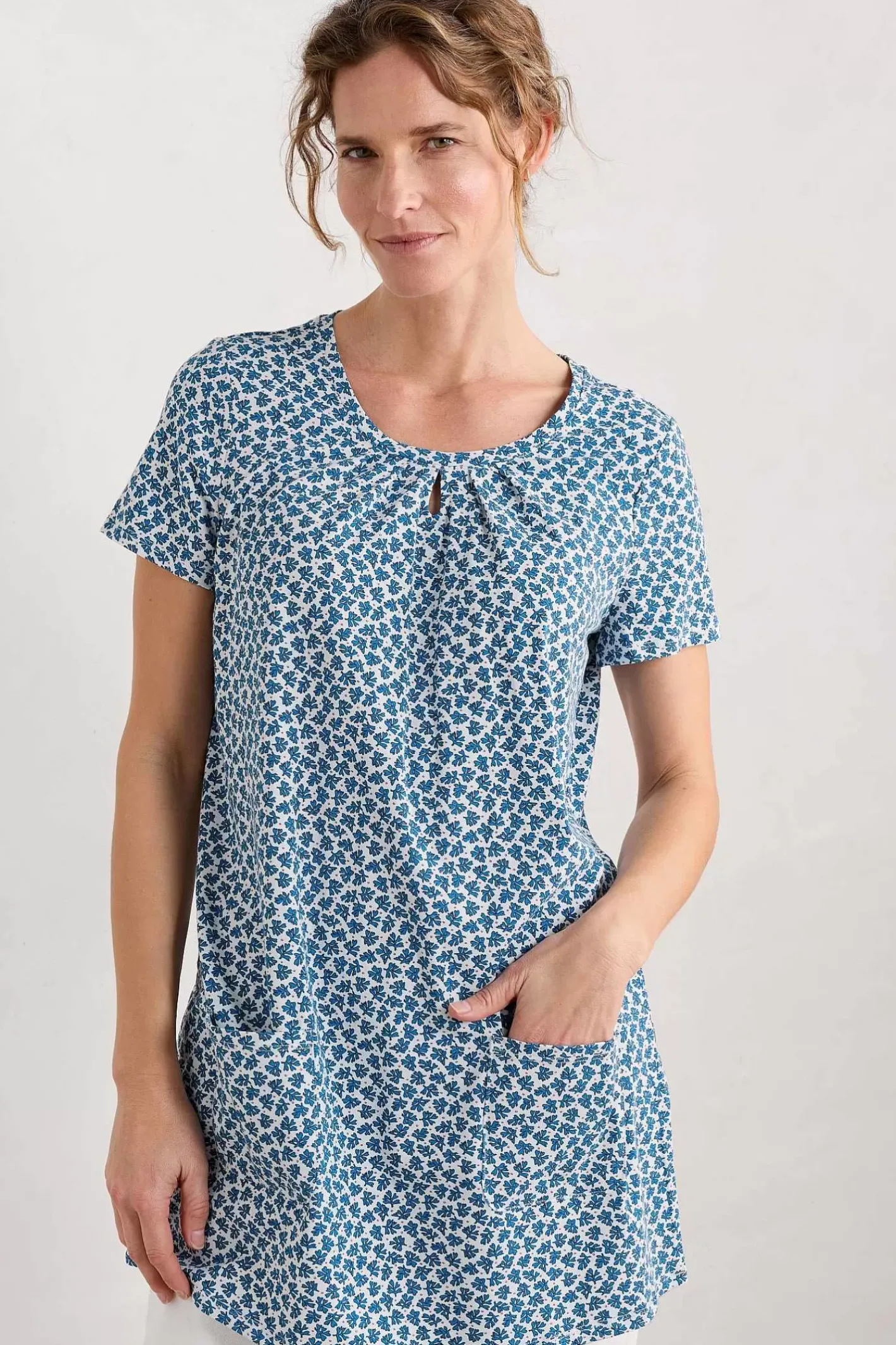 Women Seasalt Cornwall Star Dance Short Sleeve Tunic