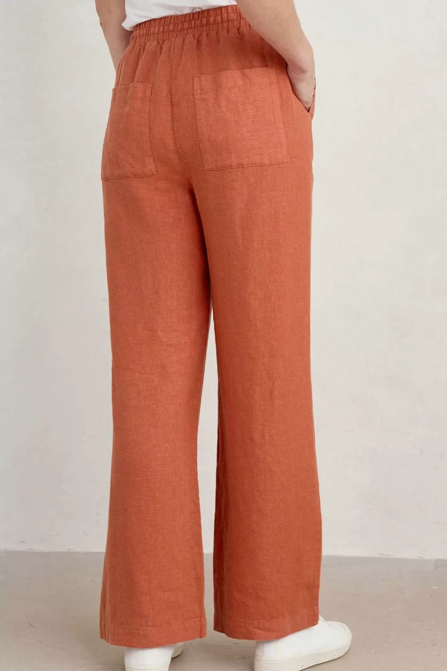 Women Seasalt Cornwall Tide Flow Wide Leg Linen Trousers