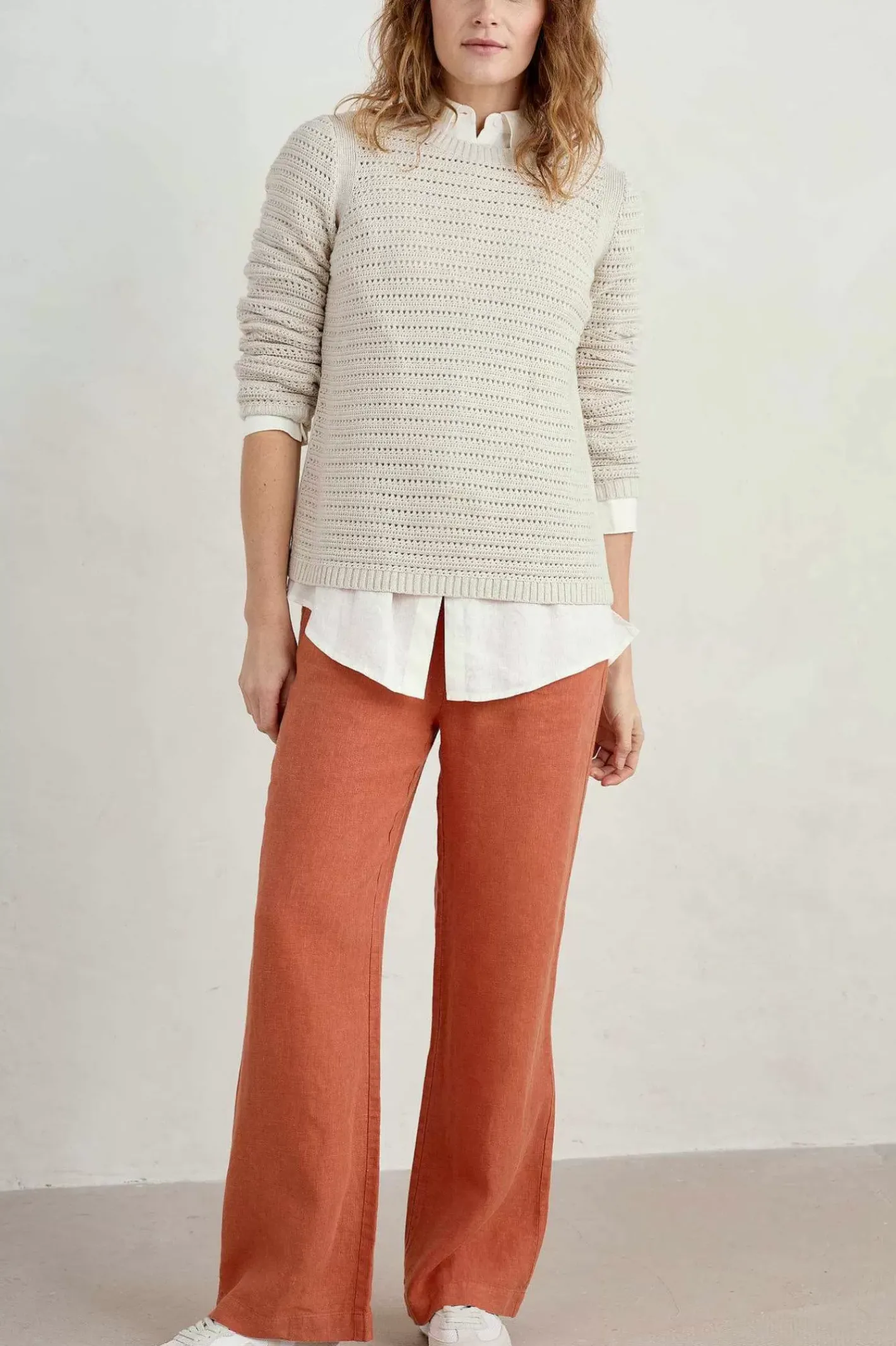 Women Seasalt Cornwall Tide Flow Wide Leg Linen Trousers