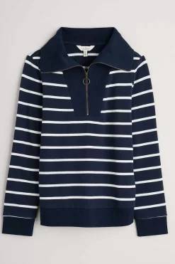 Women Seasalt Cornwall Tideline Collared Sweatshirt