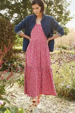 Women Seasalt Cornwall Tor View Short Sleeve Tiered Jersey Dress