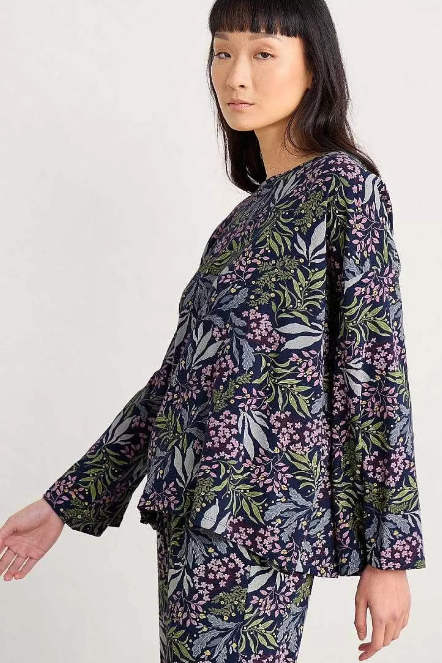 Women Seasalt Cornwall Tree Shadow Jersey Pyjamas