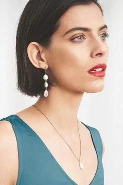 Women Seasalt Cornwall Valency Freshwater Pearl Drop Earrings