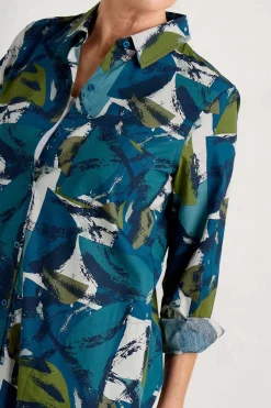 Women Seasalt Cornwall Waterworn Textured Longline Shirt (Gots)
