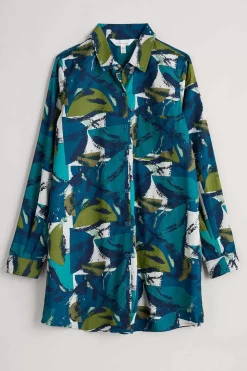 Women Seasalt Cornwall Waterworn Textured Longline Shirt (Gots)