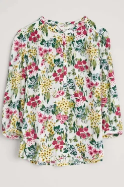 Women Seasalt Cornwall Willow Path 3/4 Sleeve Printed Shirt