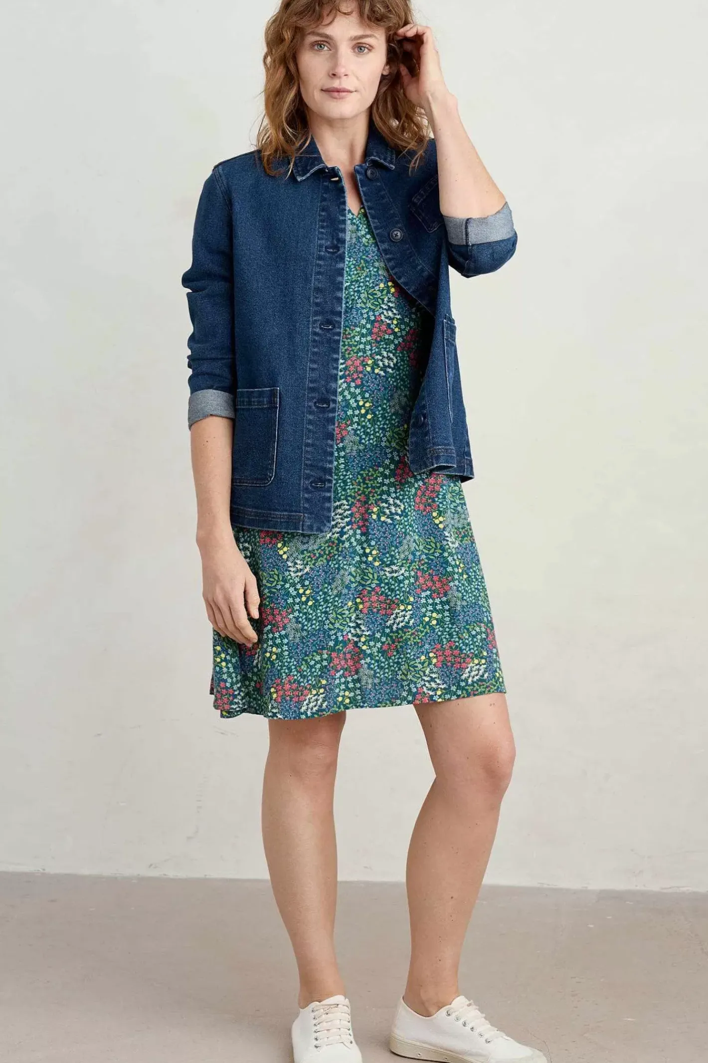 Women Seasalt Cornwall Wilsey Empire Line Flared Sleeve Dress