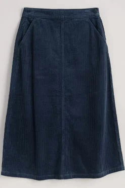 Women Seasalt Cornwall Window Wren Cord Midi Skirt