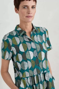 Women Seasalt Cornwall Wood Rush Short Sleeve Jersey Dress