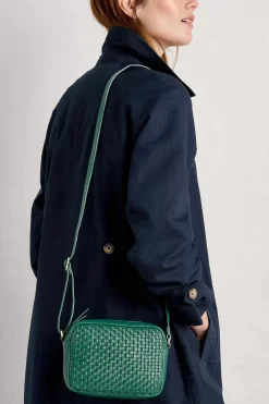 Women Seasalt Cornwall Woven Sea Fan Leather Cross-Body Bag