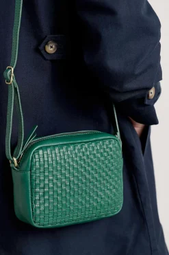 Women Seasalt Cornwall Woven Sea Fan Leather Cross-Body Bag
